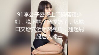 91李公子密探上门操骚骚少妇，脱下裙子揉捏奶子，舔屌口交掰穴近距离视角，翘起屁股后入撞击